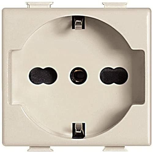 Bticino sa5440/16 F Serie Magic Matix Enchufe estándar alemán y Bipasso, Marfil