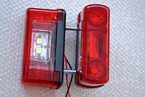 2 x LED 24V luci del numero di targa rimorchi, camion, autobus, roulotte, SUV