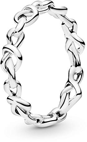 PANDORA Knotenherzen Ring aus Sterling-Silber aus der PANDORA Moments Kollektion, Größe: 56, 198018-56
