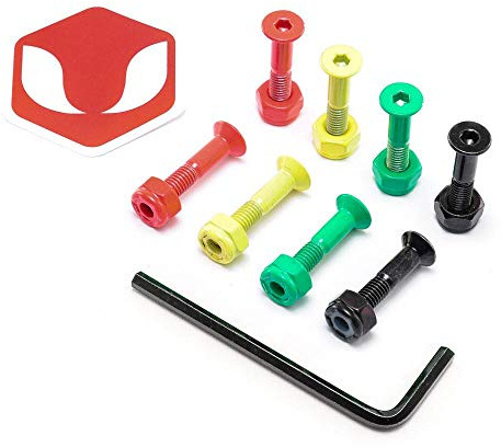 Venom 1 - Allen Key Directional Skateboard Deck Bolts/Screws/Hardware - Rasta