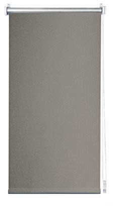 ondeco Thermo-Rollo ohne Bohren, Klemmrollo für Fenster und Türen, Klemmfix Verdunklungsrollo Sichtschutz Seitenzugrollo Rollo Sonnenschutz Fenster innen Blackout Grau 60x150 cm
