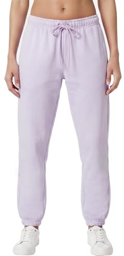 Light & Shade Jogging Femme Fleece – Pantalon Sweat avec Cordon, Coupe Ajustée Tapered et Poches, Jogger Confortable pour Gym Sport et Loungewear (Lavande, M)