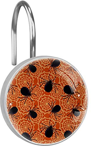 Ragni e ragnatele ganci per tenda da doccia set di 12 anelli per tenda da doccia antiruggine ganci per doccia