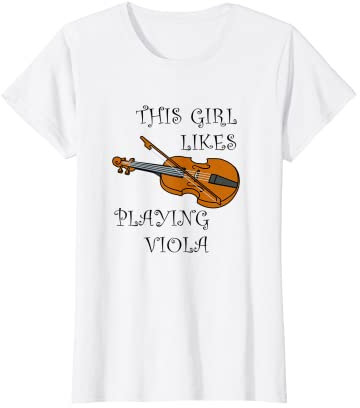 Bratsche spielen Lustiger Spruch Orchester Musikerin Mädchen T-Shirt