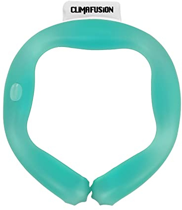 climafusion Neck Cooling Ring, Cooling Starts Below 15°C (59°F), Reusable Neck Cooler Tube for Summer Outdoor Indoor Cooling and Heat Dissipation Green