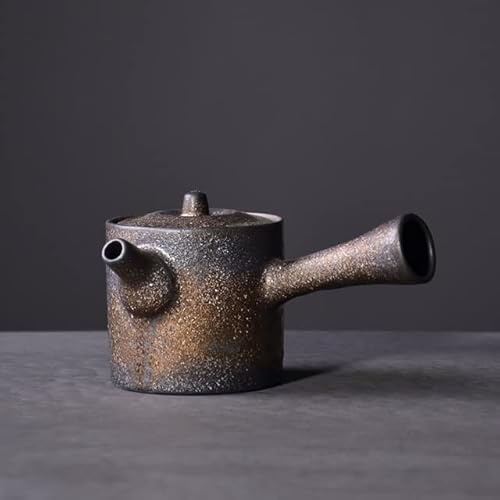 VIXDA Japan Keramik Kyusu Teekannen mit Filter Vintage chinesische Kung Fu Teekanne Trinkgeschirr 175ml