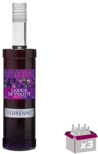 Lot de 3 Vedrenne - Liqueur de violette 18° - 70cL