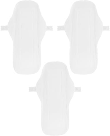 COHEALI Washable Menstrual Pads 3-Pack Cotton Reusable Sanitary Napkins with Button Snap Leak Protection Comfortable for Travel Postpartum Use