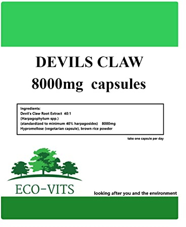 Devils Claw 8000mg 240 caps Anti INFLAMMATORY Pain Relief
