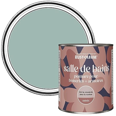 Rust-Oleum Blue Moisture Resistant Bathroom Wood and Cabinet Paint in Satin Finish - Coastal Blue 750ml