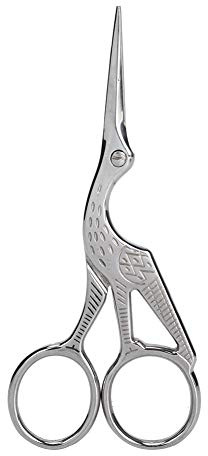 Forbici da Ricamo, Forbici da Lavoro a Maglia in Acciaio Inossidabile da 4,5 Pollici Forbici da Cucito a Forma di Gru Forbici da Cucito Piccole Per Ricamo, Lavoro Ad Ago E Artigianato(Argento)