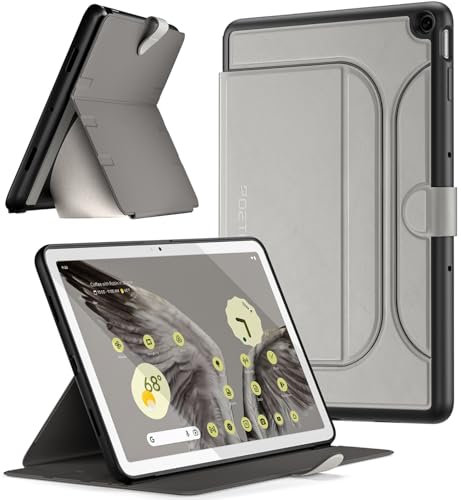 Poetic Explorer Schutzhülle für Google Pixel Tablet (2023), magnetische Fidget-Halterung für Google Pixel Tablet, Space Grey