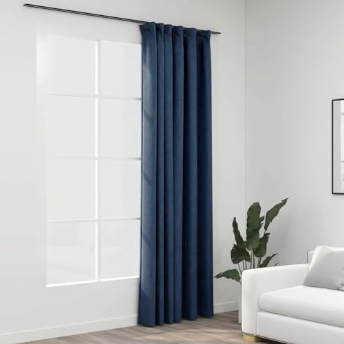 Homgoday Tende Oscuranti con Ganci Effetto Blu 290x245 cm, Mobili per Casa Interno Esterno Soggiorno Camera da Letto