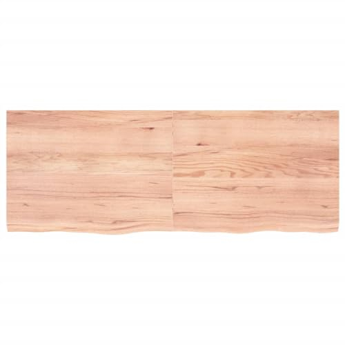 Tidyard Tischplatte Massivholzplatte Holzplatte Ersatztischplatte Holz Platte für Tisch Hellbraun 160x60x4 cm Massivholz Eiche Behandelt