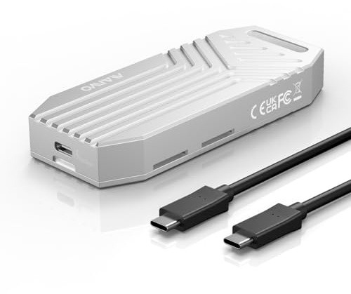 MAIWO Alloggiamento SSD M.2 NVMe con ventola di raffreddamento USB4 40Gbps con UASP Trim, capacità 8 TB, senza attrezzi, compatibile con Thunderbolt3/4 USB3.0/2.0