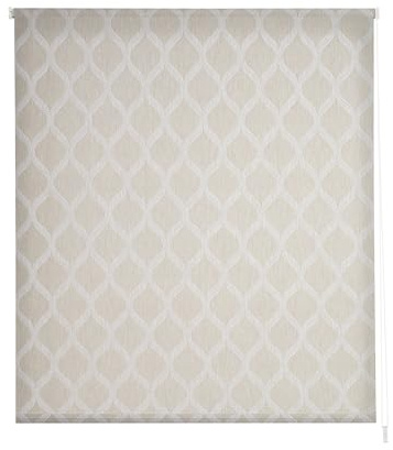 Estoralis | Davos | Store Enrouleur Moderne | Tissu Tamisant | Beige | 80 x 255 cm. (Largeur/Hauteur) Taille du Tissu 77 x 250 cm. | Stores pour fenêtres et Portes