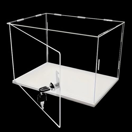 Vetrinetta Espositiva Vetrina in Acrilico Trasparente con Serratura e Chiave, Scatola Acrilica Antipolvere per Oggetti da Collezione, Vetrina per Riporre in Casa e Organizzare i Giocattoli(10x15x20cm/