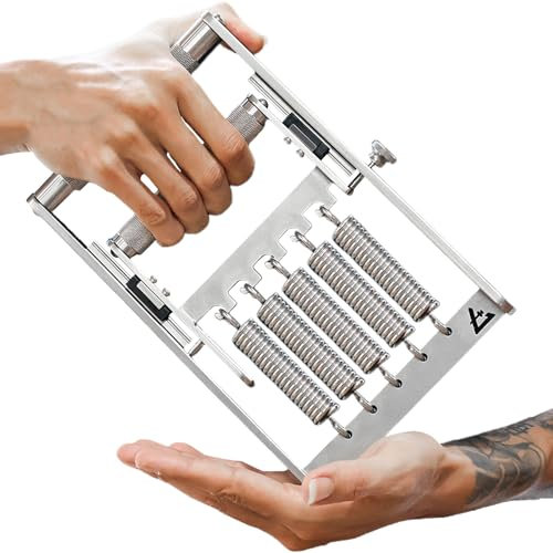 XUCS Pinza De Mano, Entrenador De Mano, Entrenador De Antebrazo con 5 Resortes, Acero Inoxidable 304, Mango Antideslizante, para Ejercicios De Desarrollo Muscular Y Rehabilitación De Manos