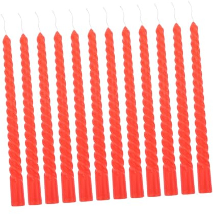 Cabilock 12 Candele Con Stelo Filettato Candele Intrecciate Per Decorazioni Per La Casa A Spirale Per Tavoli Da Pranzo Per Matrimoni