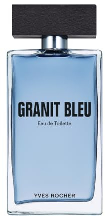 Yves Rocher Granit Bleu Eau de Toilette 100ml para Hombre Fragancia Marina | Bergamota y Algas de Bretaña - Perfume con Notas de Vetiver de Arena - Regalo para Hombres