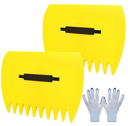 Rastrillo de hojas, pinza de hoja, reutilizable para hojas, herramienta multifuncional de limpieza de jardín, recogedor de diseño de garras para jardín, patio