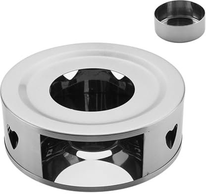 Tea Pot Heater - Stainless Steel Tea Candle Light Stove With Candle Holder | Tea Light Warmer, Rustproof Teapot Base Heater, Multifunctional Tea Warmer Stand, Teapot Heating Pad For Home And Outdoor