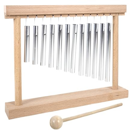 Perkussions Chimes, Pädagogische Handglocken, Präzise gestimmte Windspiele für Anfänger in Unterricht, Schule, Yoga, Innenräumen, Garten, Tempel und Unterhaltung