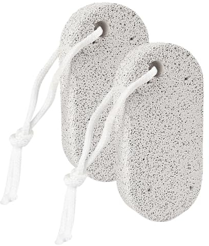 Pierre Ponce Pour Pieds - Exfoliant Peaux Mortes Sèches | Pierre Ponce Naturelle Solide 2 Pièces pour Talons Mains Corps Hommes Femmes