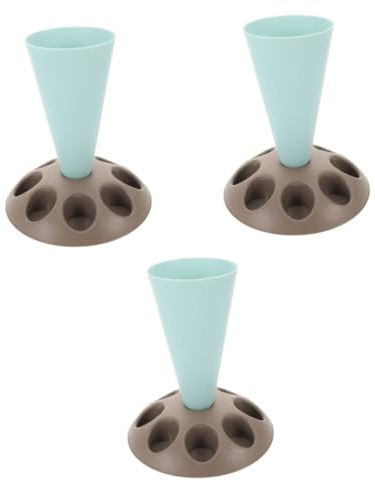 WEKADRIN 3 Pièces Support Poche Douille Plastique Robuste pour Ustensiles Décoration Pâtisseries Support à Douille Multi Emplacements pour Glaçage et Accessoires Pâtisserie Organiseur