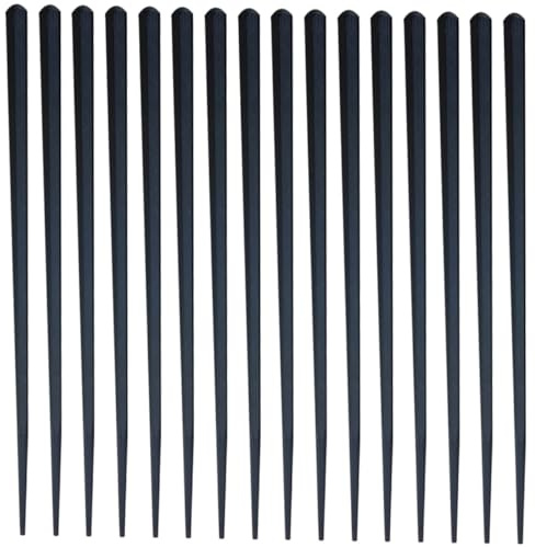STOBAZA Palillos de Plástico Hexagonales Estilo Japonés, 10 Pares Portátiles y Resistentes para Picnic y Sopa de Fideos, Palillos Prácticos y Duraderos