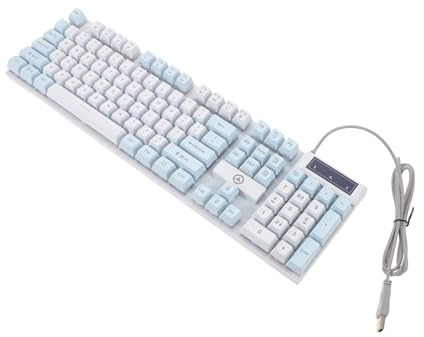 HIAKDOFT Tastiera Meccanica Rgb Wireless per Laptop Tastiera da Gioco Illuminazione LED Sensazione Meccanica e Design Retrò