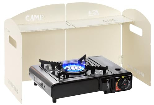 Paravento per Fornello da Campeggio,Pannelli Ripiegabili Frangivento - Paravento Per Uso Esterno - per Cucina all'Aperto Picnic Escursioni