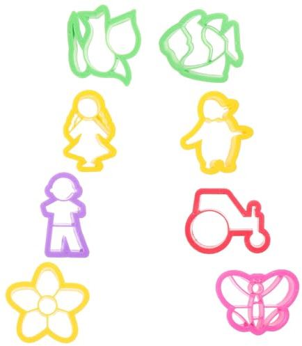 BESTonZON Emporte-pièces Argile 8 Pièces en Plastique Léger pour Pâte Polymère, Découpeurs Ronds pour Création de Boucles d'oreilles DIY, Kit Bricolage Argile Artisanal