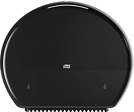 Tork 554008 Spender für Jumbo Toilettenpapier T1 / Tork Toilettenpapierspender mit extra hoher Kapazität in Schwarz | Toilettenpapier / Toilettenpapierspender