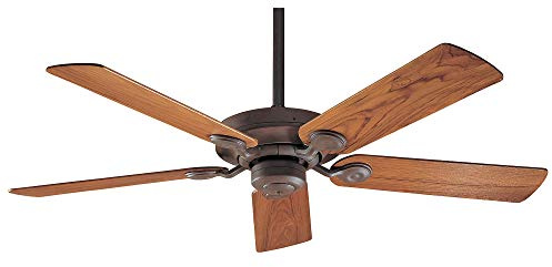 Casafan Ventilateur de Plafond Outdoor Elements - Ø hélice 1320 mm - Bois Teak Naturel/Bronze érodé