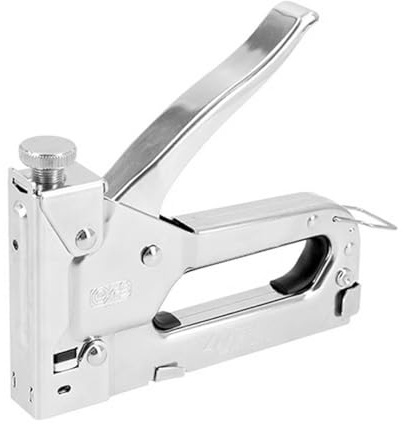 Ferrestock FSKGR500 Profi-Tacker mit verchromtem Stahlkörper, Heftklammern Typ 530 von 6 bis 16 mm, Regulierschraube und Schnellwechselsystem