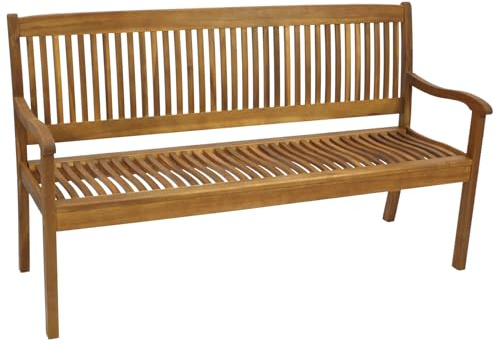 DEGAMO Gartenbank Holzbank Maracana 3-sitzer 157cm, Massivholz Akazie braun geölt, Outdoor