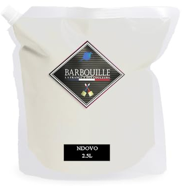 Peinture Blanc Ivoire Acrylique Ndovu - Effet Mat-Poudré - Peinture Mur & Plafond - Lessivable - Séchage En 30 min - COV A+ - Fabriquée En France - 2,5 L - BARBOUILLE
