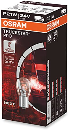 OSRAM TRUCKSTAR PRO P21W, lampe de signalisation halogène, 7511TSP, lampe de camion 24V, étui (10 lampes)