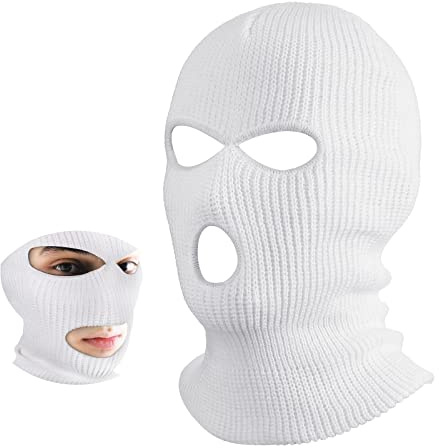 BBTO 3 Löcher Gestrickte Sturmhauben | Volle Gesichtsabdeckung, Winter Vollgesicht Sturmmaske