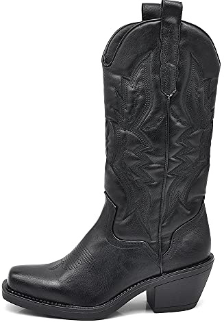 IF Fashion Stivali Stivaletti Texani Cowboy Western Scarpe da Donna Punta Camperos Etnici C19004-4