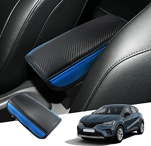 GAFAT Renaul-t Captur 2 2020-2024 2025 Copertura per Bracciolo Centrale, Rivestimento in pelle PU per Console Centrale, Compatibile con Renault Captur 2 Accessori (Blu)