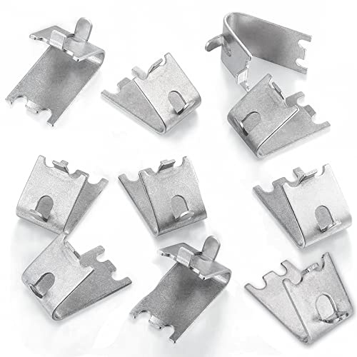 AccEncyc 10 Pcs 920158 Freezer Shelf Clips Stainless Steel Refrigerator Shelf Clip Cooler Shelves Clips Replacement Shelf Clips for Commercial Refrigerator