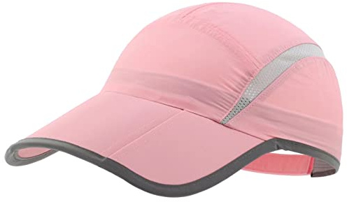 Magracy Unisex Schnelltrocknende Sportmütze Sommer Atmungsaktiv Faltbare Laufmütze mit reflektierender Krempe