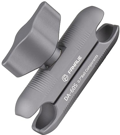 FANAUE Doppelbuchsenarm Unterstützt nur die Montage von 17mm Kugeladaptern, kompatibel mit Garmin GPS Mount und Fahrrad-Motorrad-Telefonhalterung, Hergestellt aus Aluminiumlegierung Länge 2,44