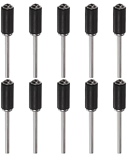 QUARKZMAN 10pz 1/4 Levigatura Tamburo Gomma Mandrini 2.35mm Gambo Levigatura Manicotto Supporto per Tamburo Levigatrice Rotativa Smerigliatrice