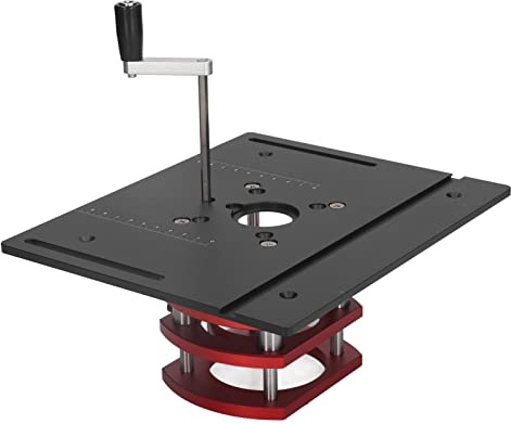 Mast R Lift-II Oberfräsenlift Aluminiumlegierung Manuelles Heben Oberfräsen-Hebesystem-Set 240 X 200 Mm Hochpräzise Holzbearbeitung (BLACK)