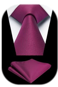 Enlision Krawatten Herren Einfarbig Krawatten und Einstecktuch Set Klassisch Hochzeit Business Krawatten für Herren Formelle Krawatte