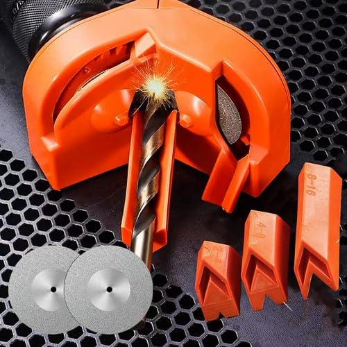 StyBtt 1 Stück Bohrerschleifgerät, Bohrer Schleifgerät, Multipurpose Drill Bit Grinding Sharpener, Spiralbohrer Schärfgerät, Bohrerschleifgerät Schärfgerät, Mit 2 schleifscheiben