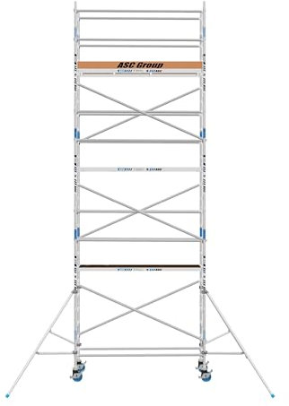 ASC Rollgerüst 75 Quick Lock, Arbeitshöhe 8,3 m 1.90 m Holz - Leitergerüst - fahrbares Gerüst - Alu Gerüst fahrbar - Gerüst Alu
